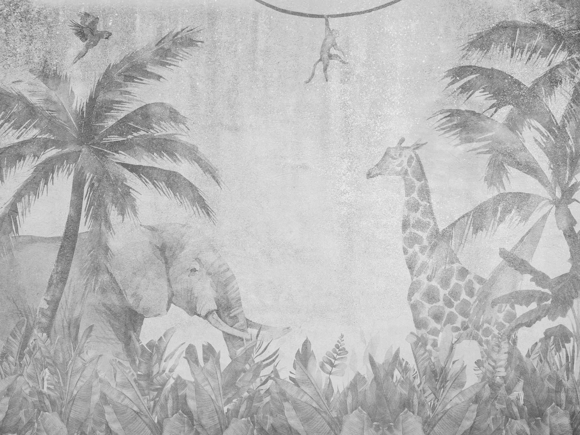 Allegri animali della giungla sul cemento