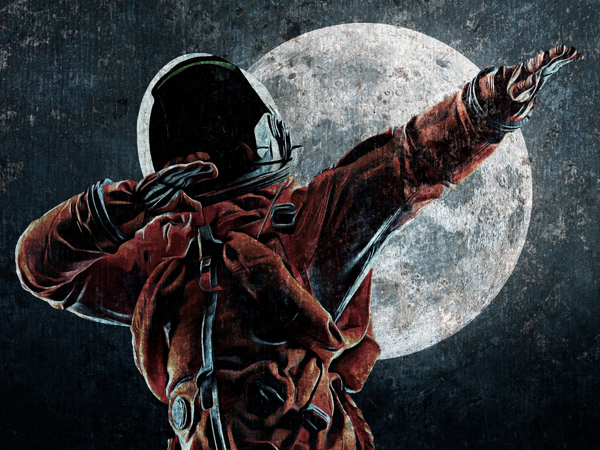 Astronauta che fa il dab