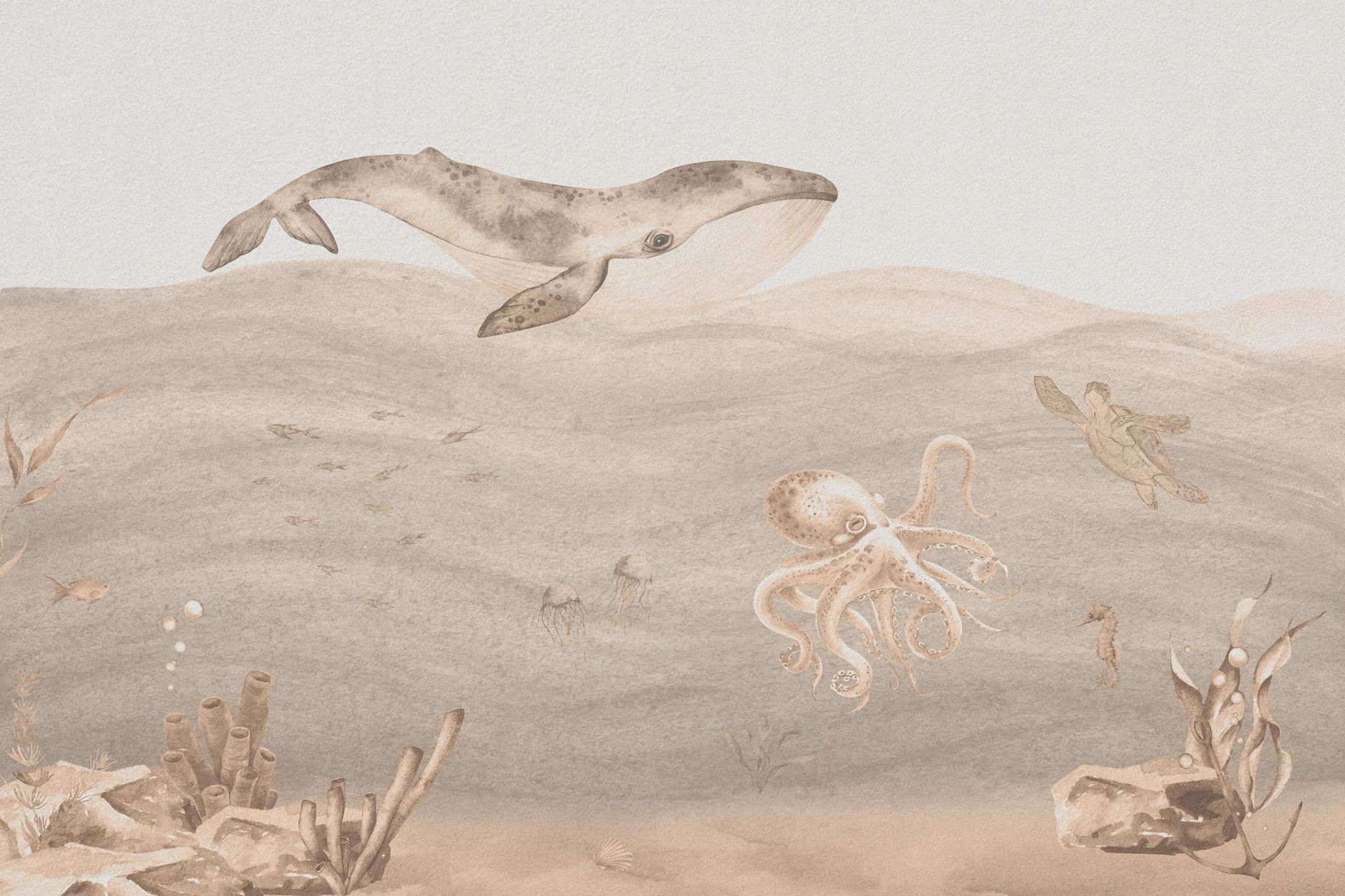 Mondo sottomarino in taupe