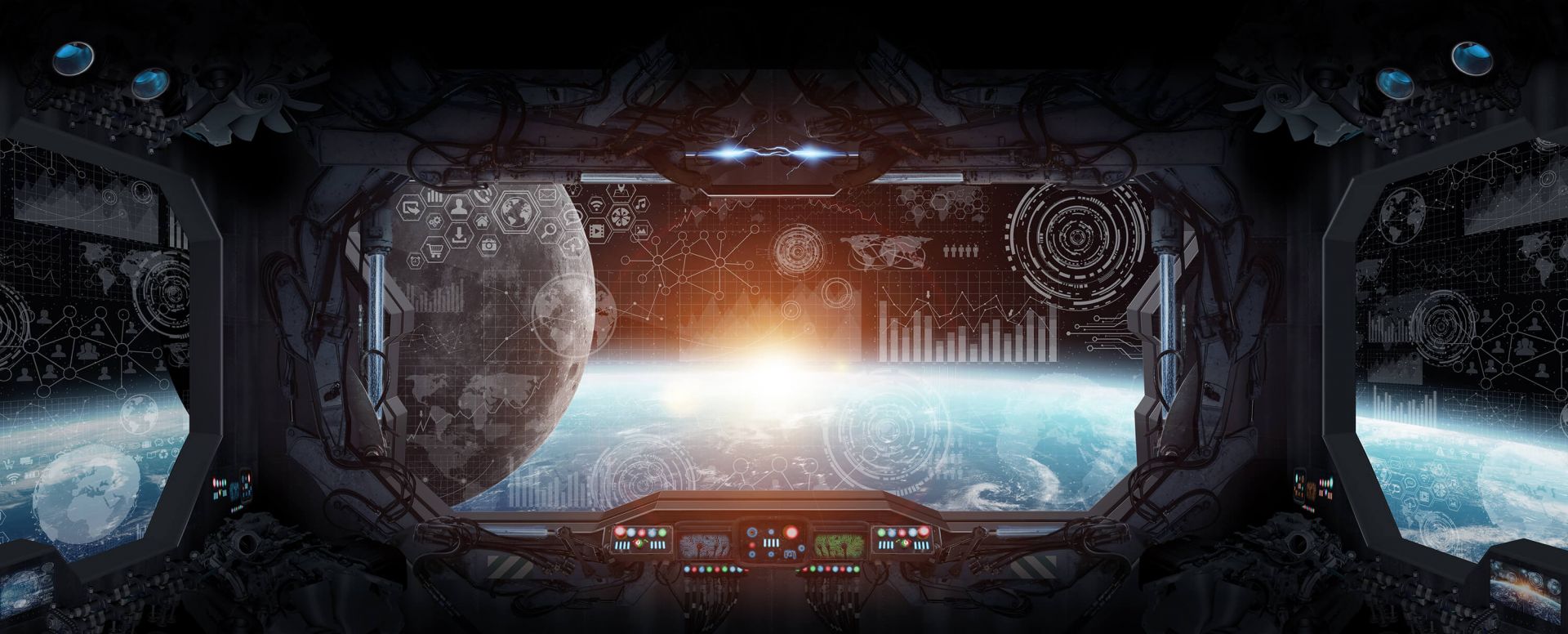 La terra da una stazione spaziale