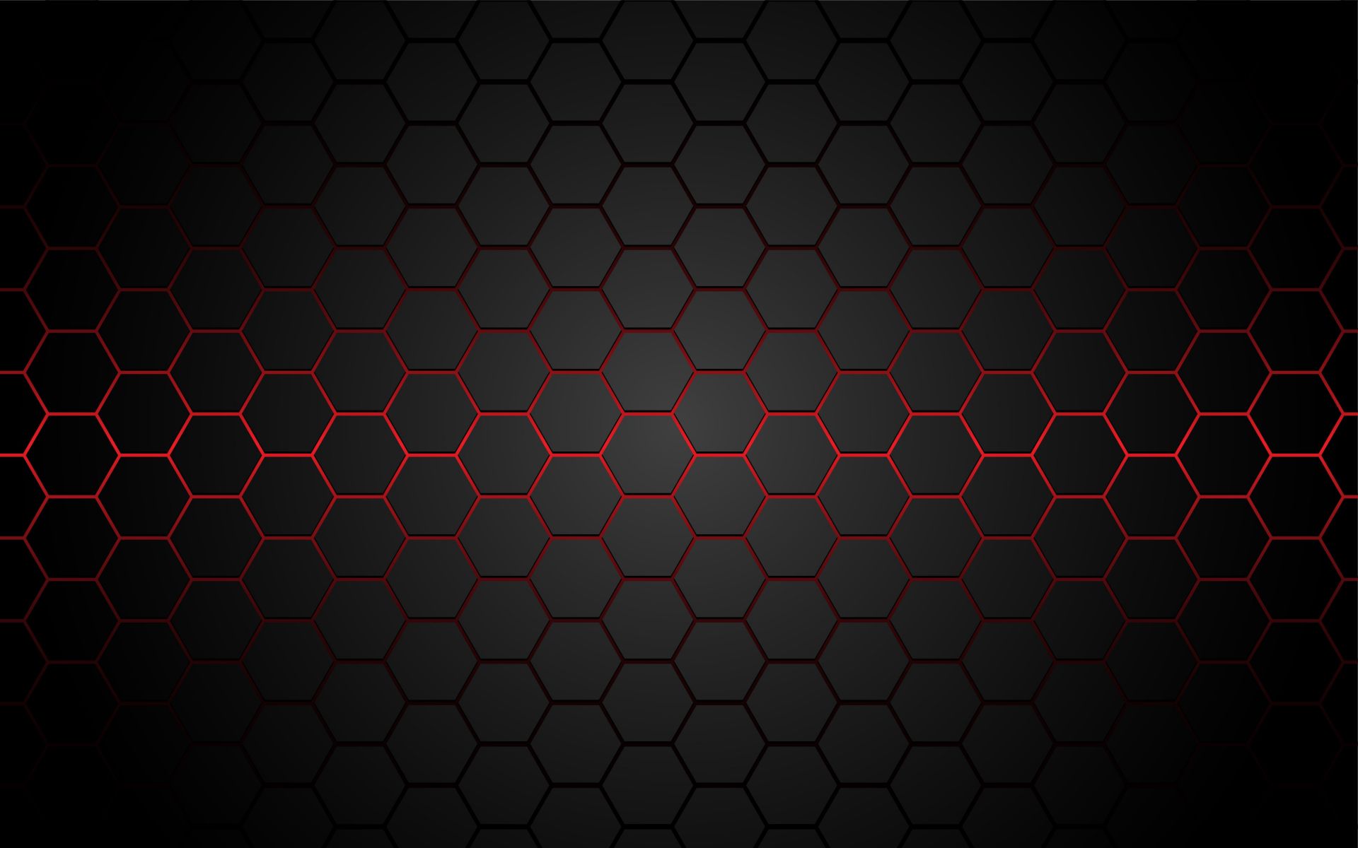 Esagoni rossi incandescenti