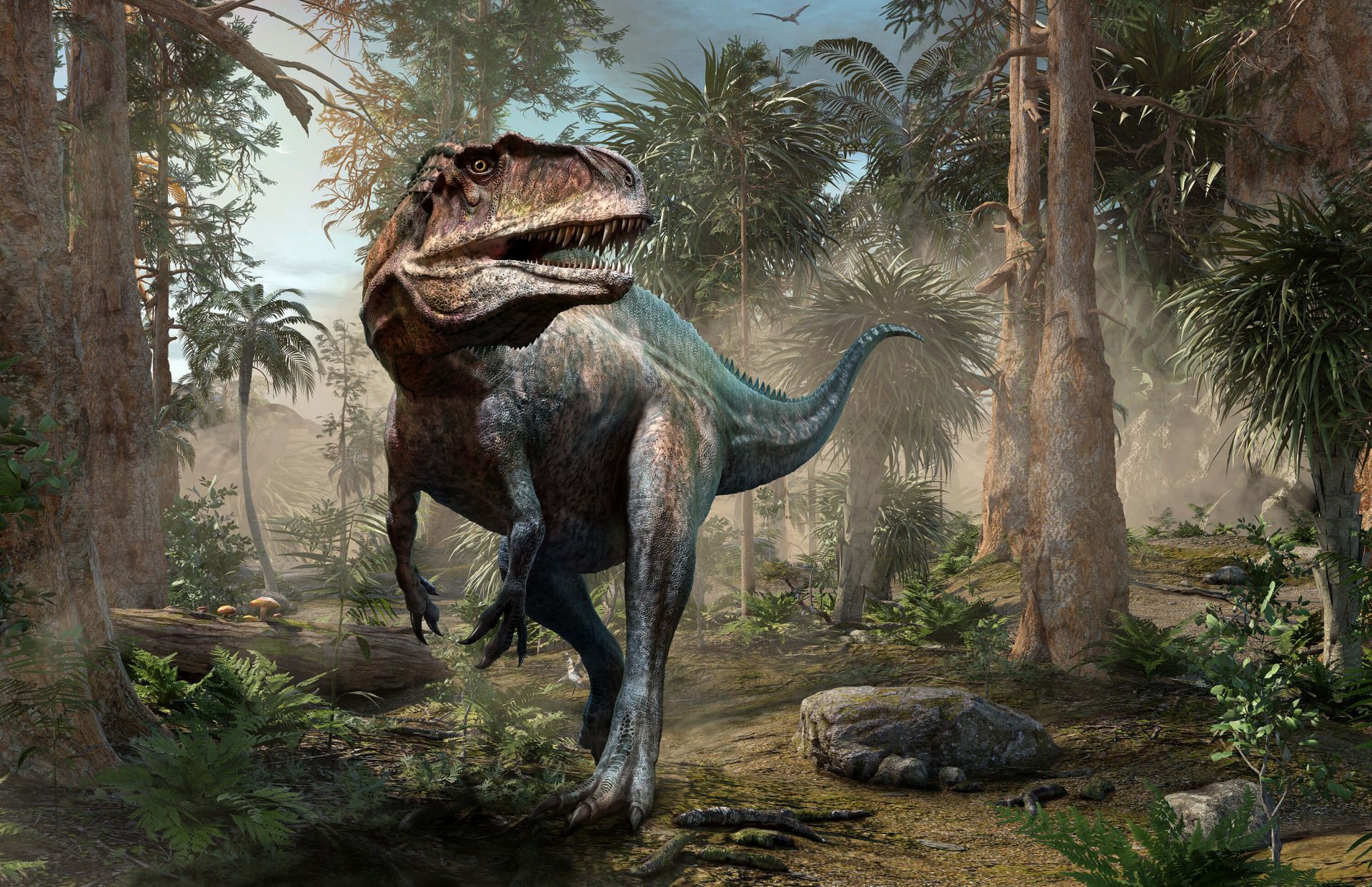 Acrocanthosaurus nella foresta
