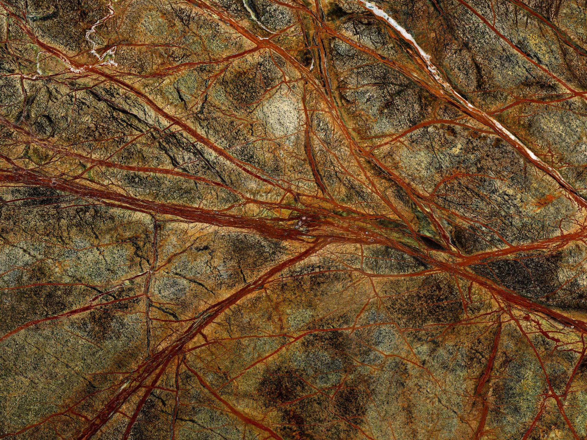 Marmo verde con venature colorate