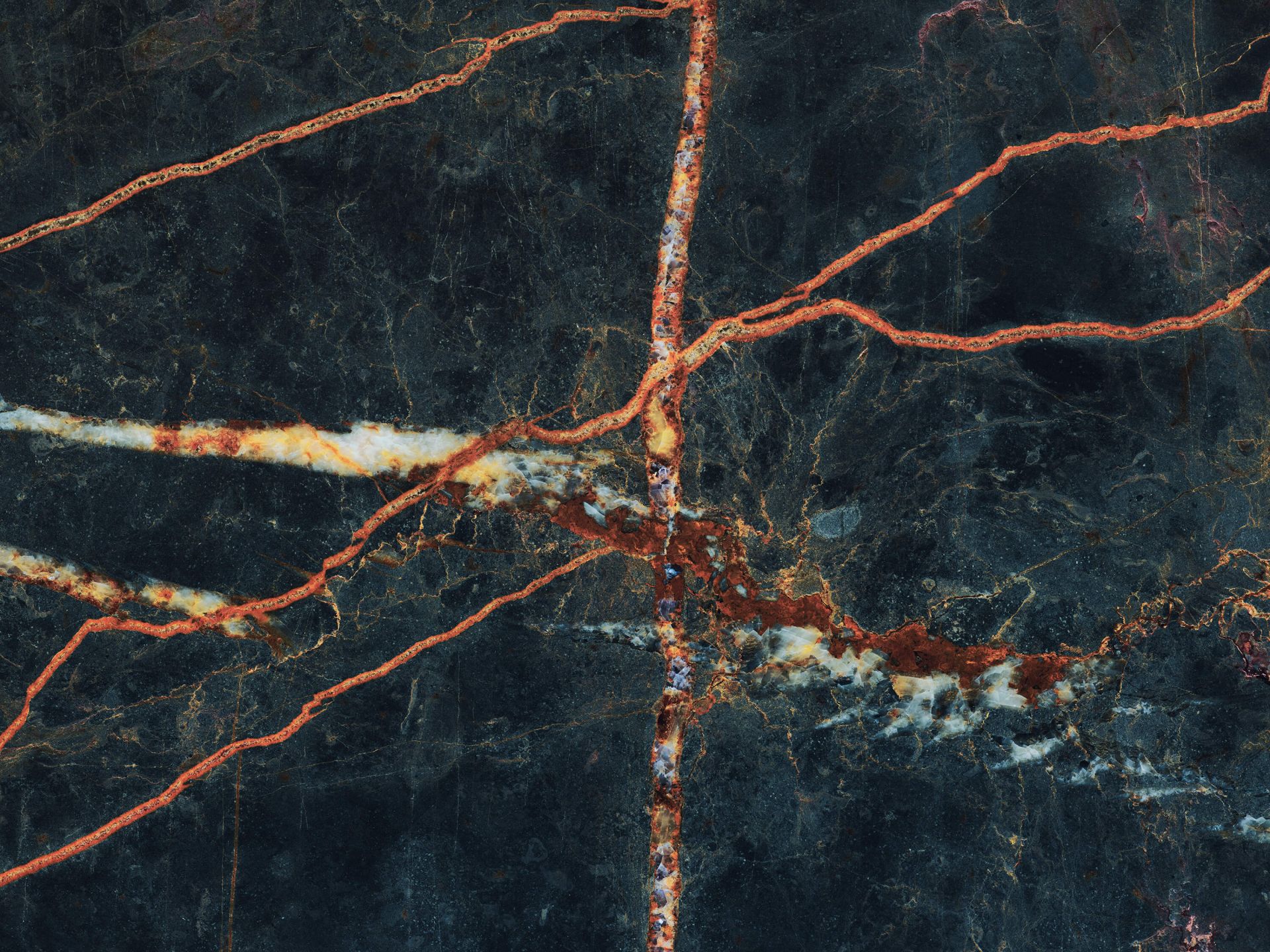 Marmo blu con colore rame