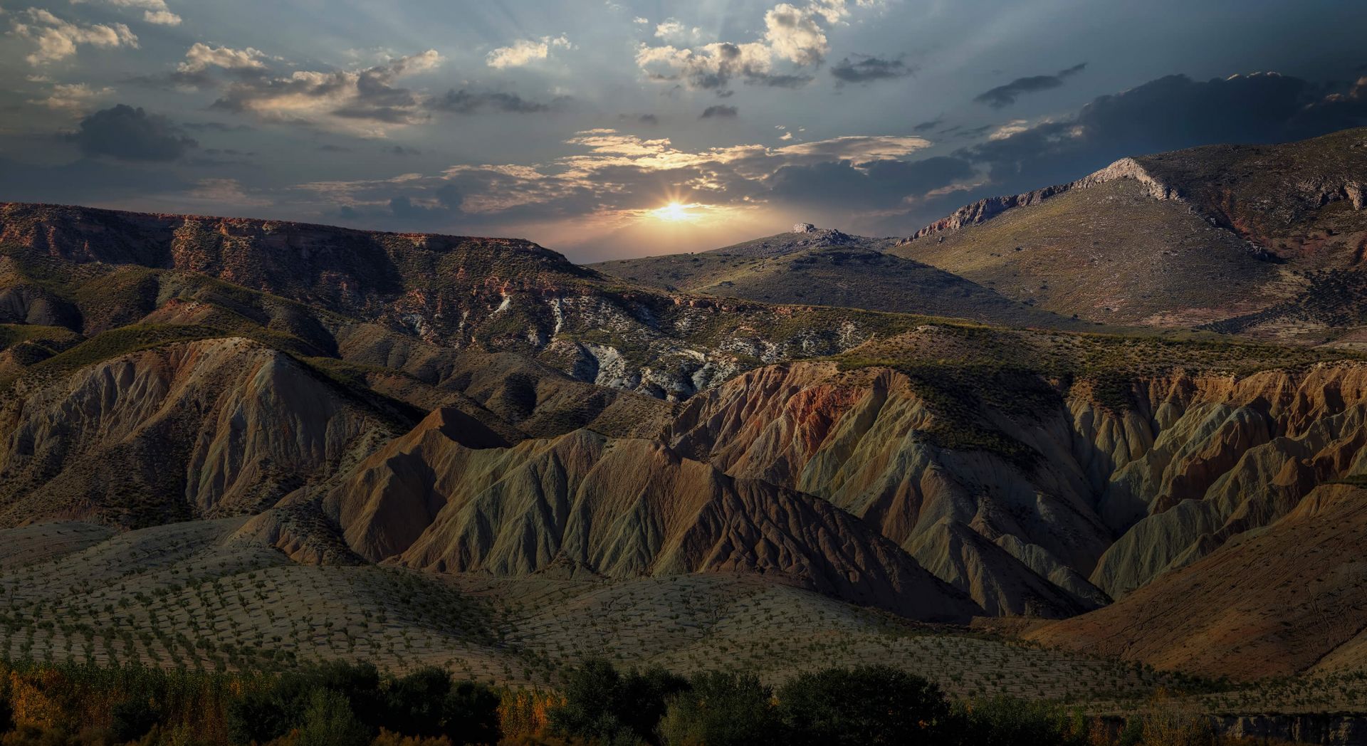 Tramonto in montagna