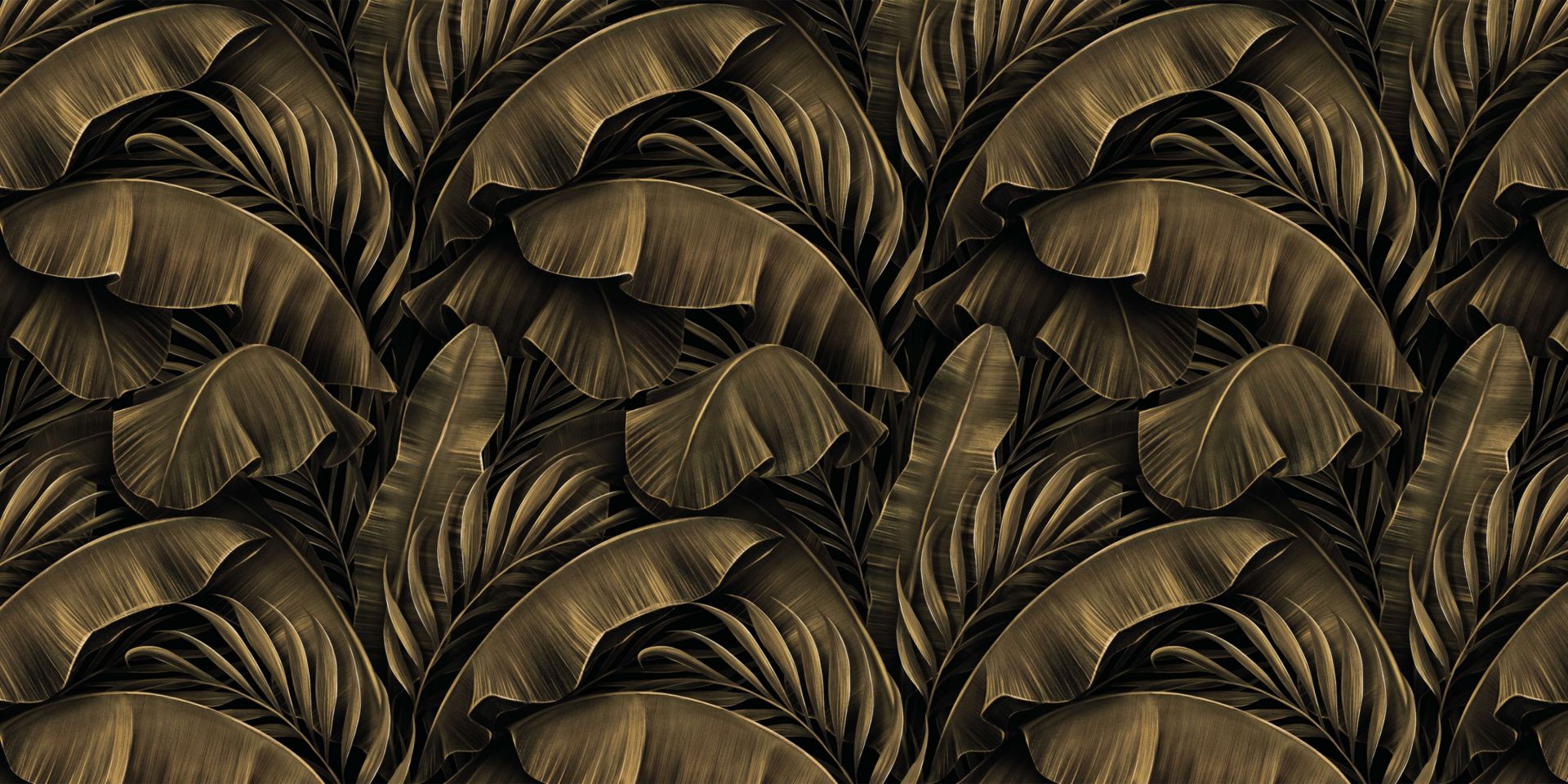 Banana e foglie di palma