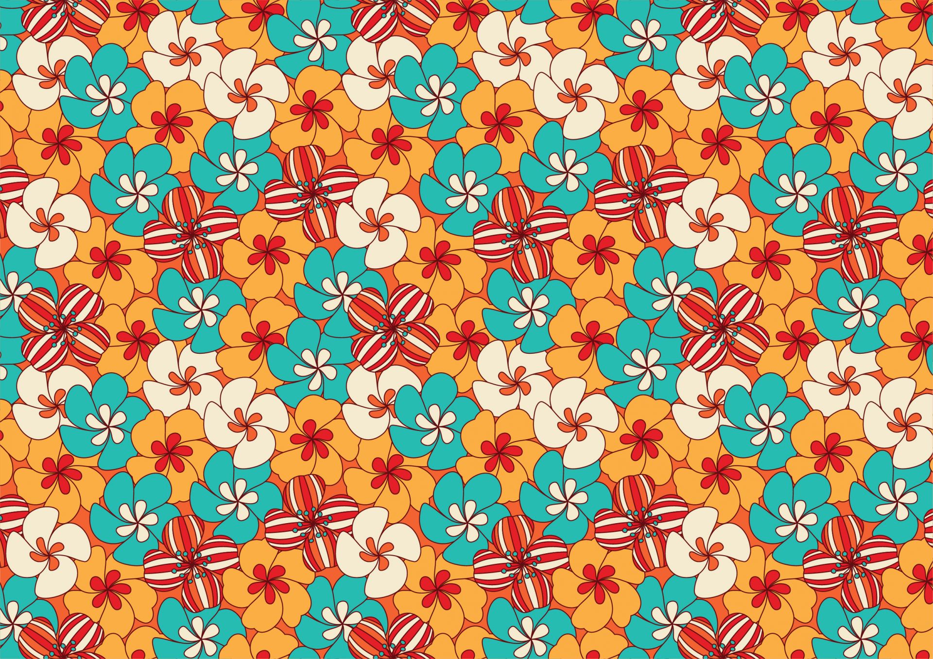 Fiori vintage colorati