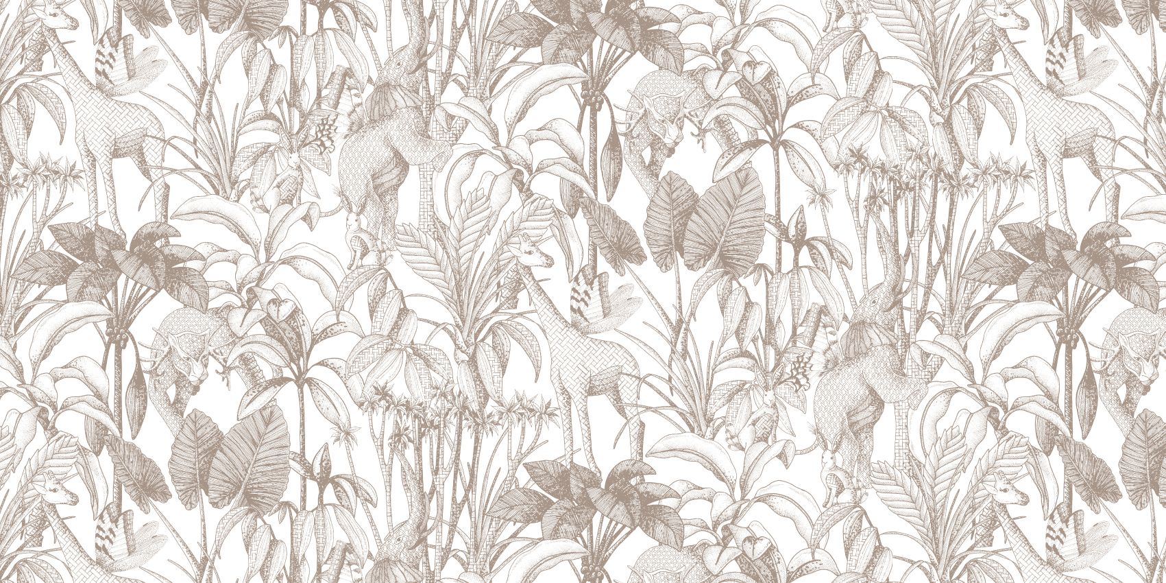 Animali tra le palme taupe