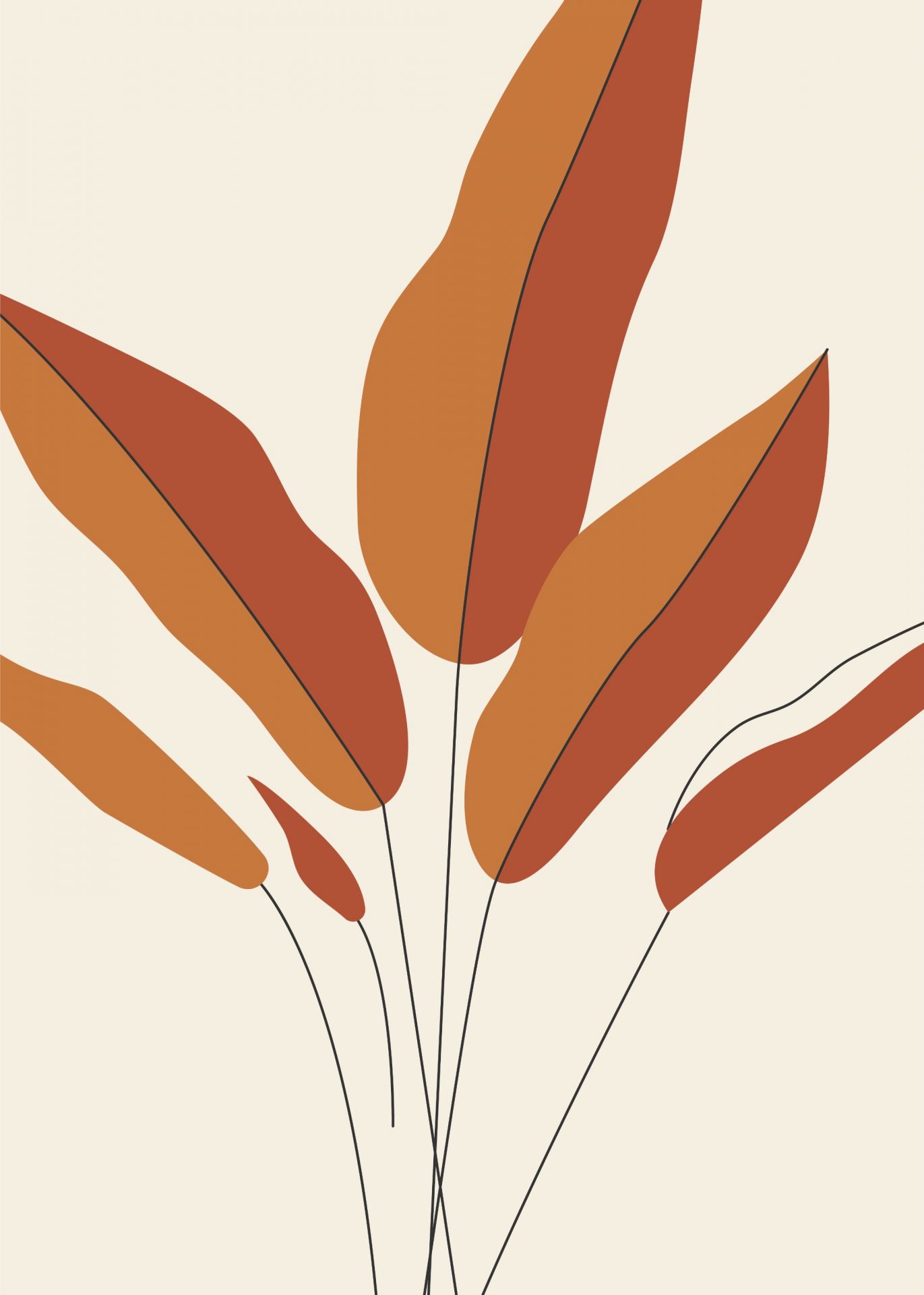 Pianta rossa minimalista