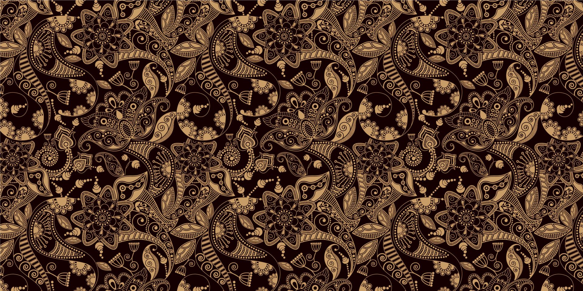 Modelli di fiori dorati