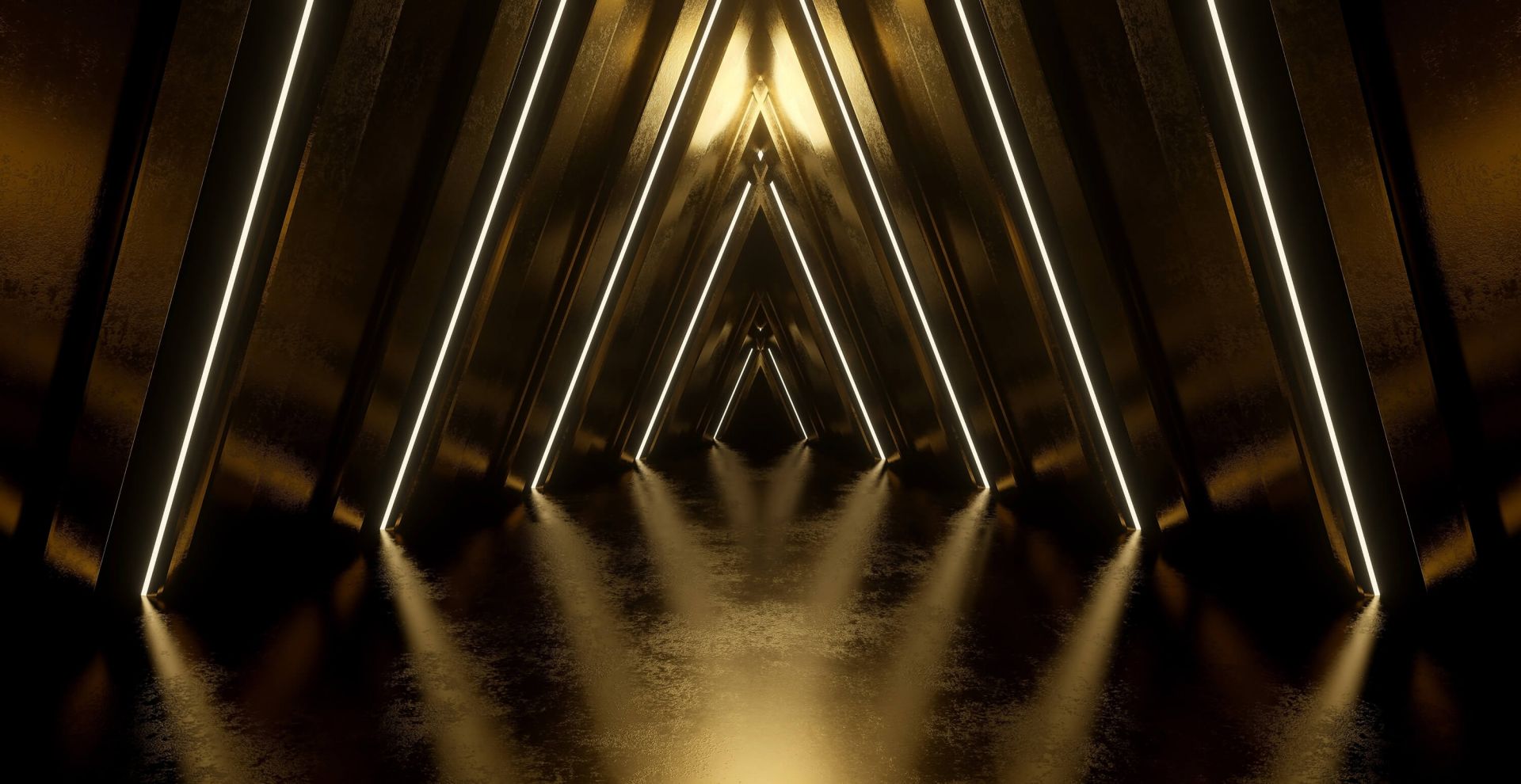 Tunnel scuro e dorato