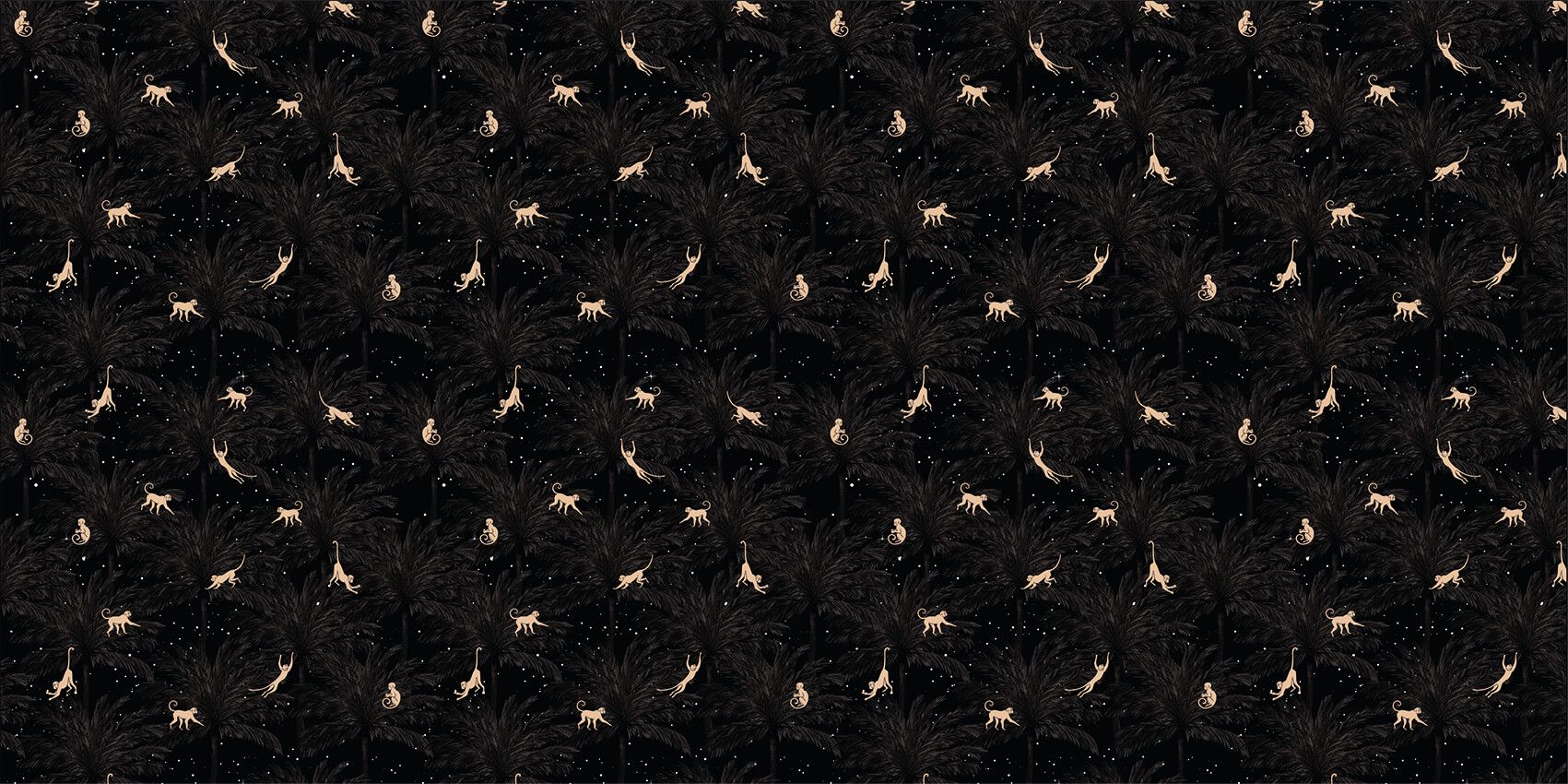 Scimmie tropicali - nero