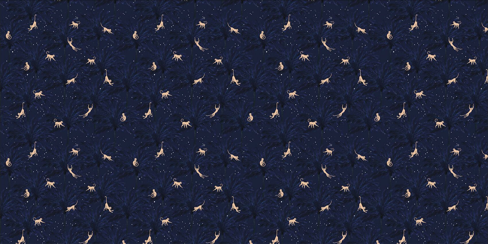 Scimmie tropicali - blu