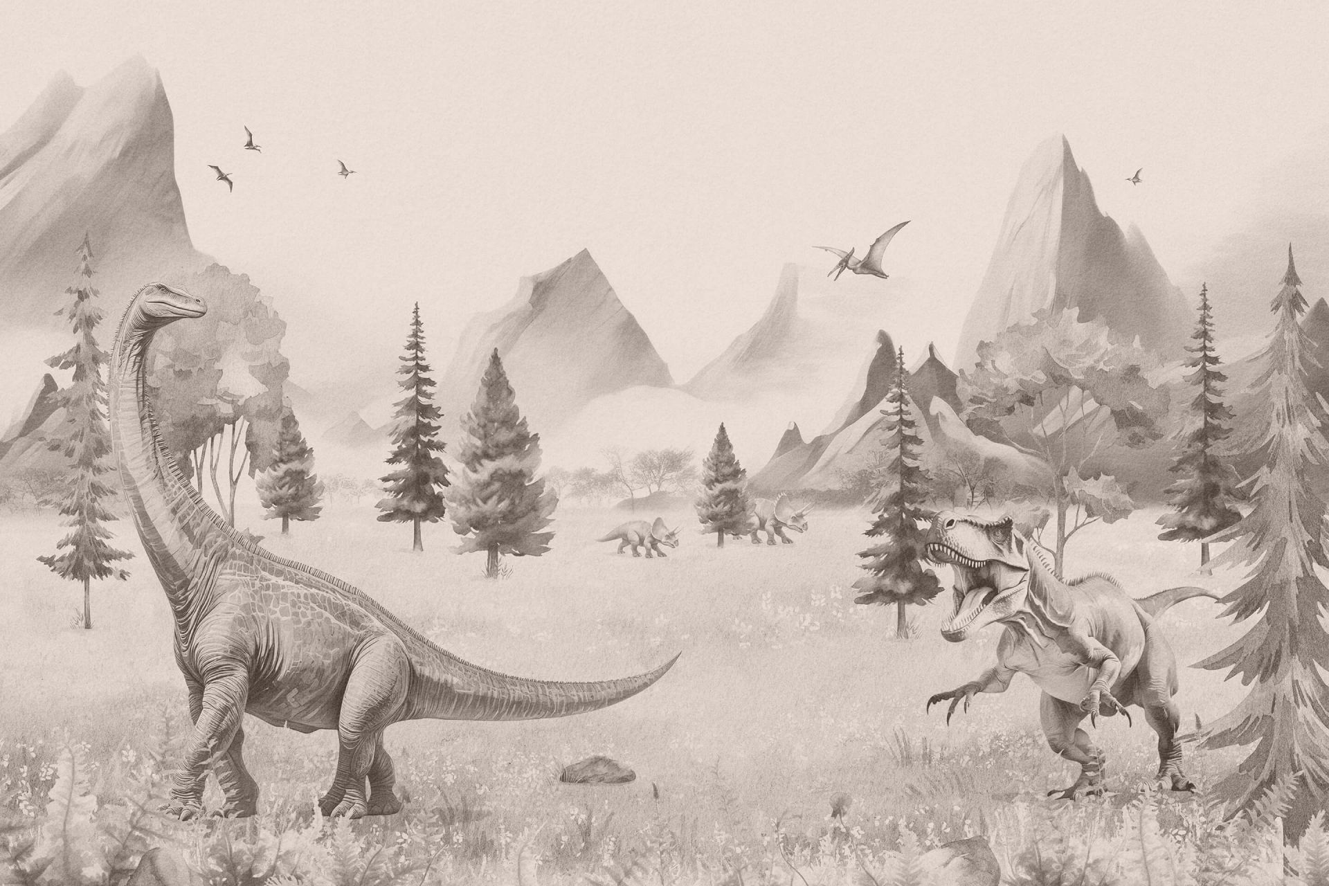 Valle di montagna preistorica