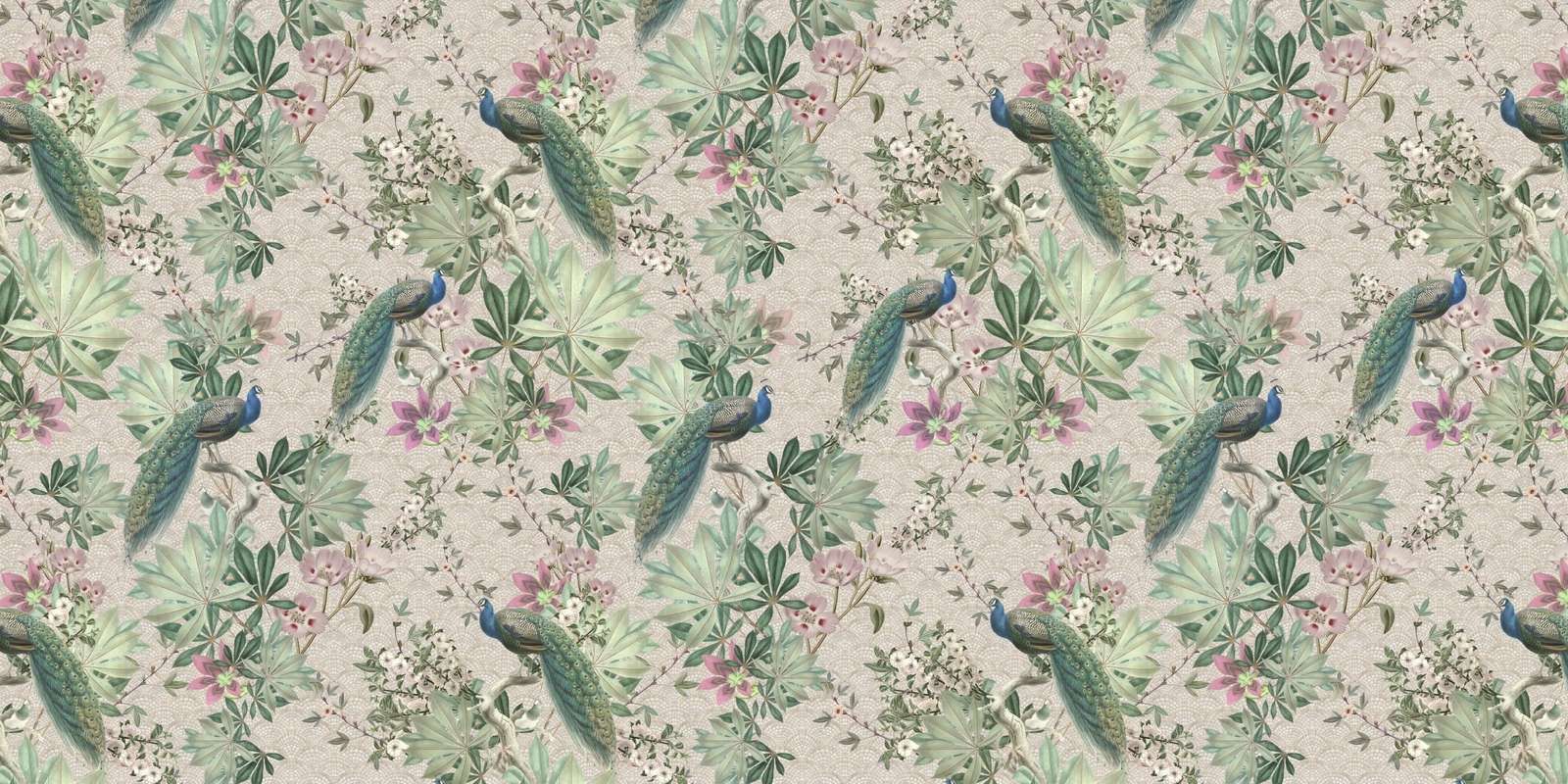 Pavoni da giardino vintage - crema