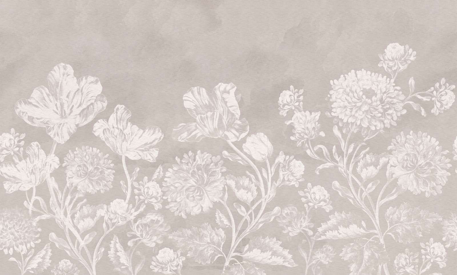 Paesaggio floreale barocco - grigio