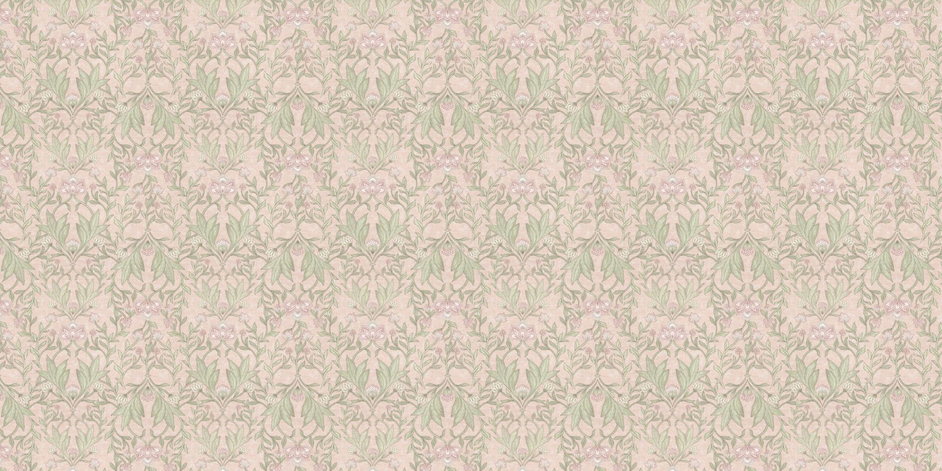 Morris damasco floreale - rosa pastello