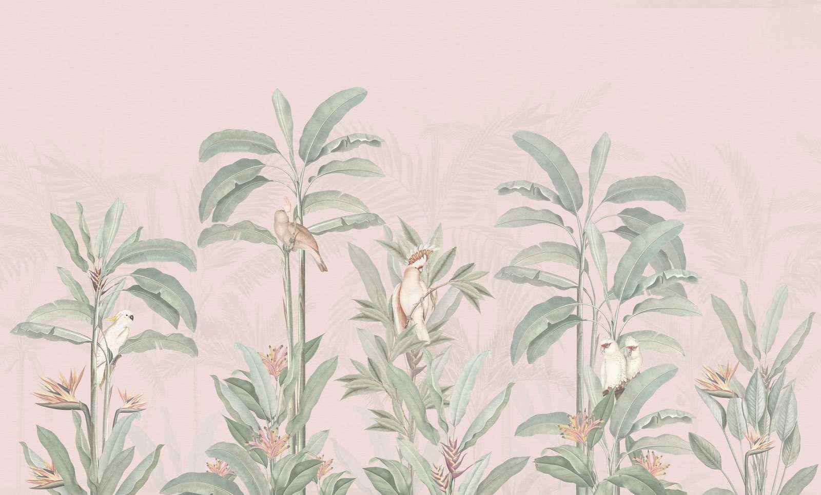 Paesaggio della giungla d'epoca - rosa pallido