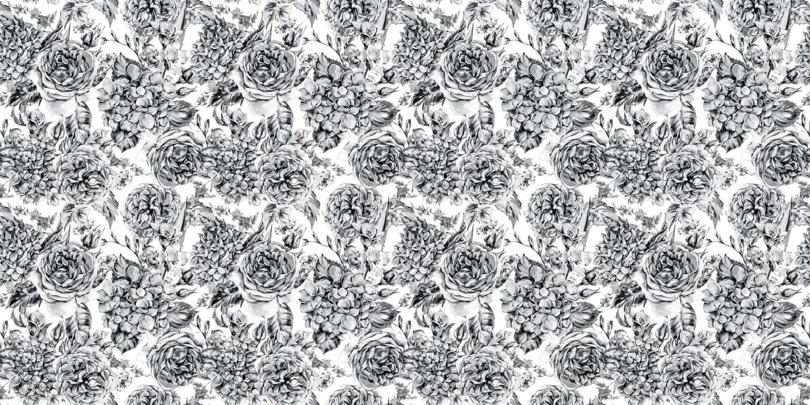 Giardino di Fiori Bianco e Nero