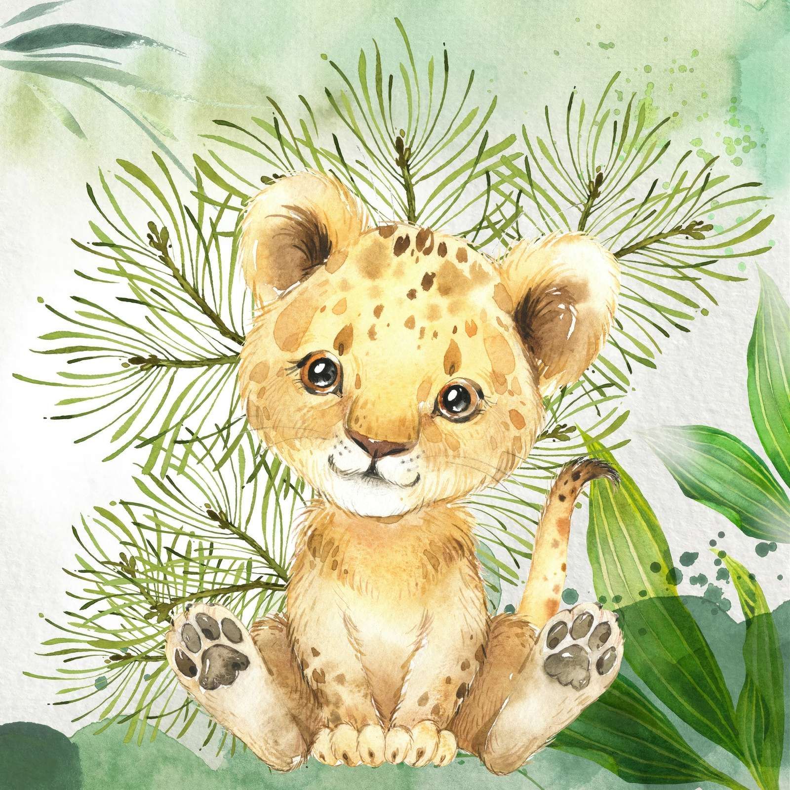 Cucciolo di leone di Savana