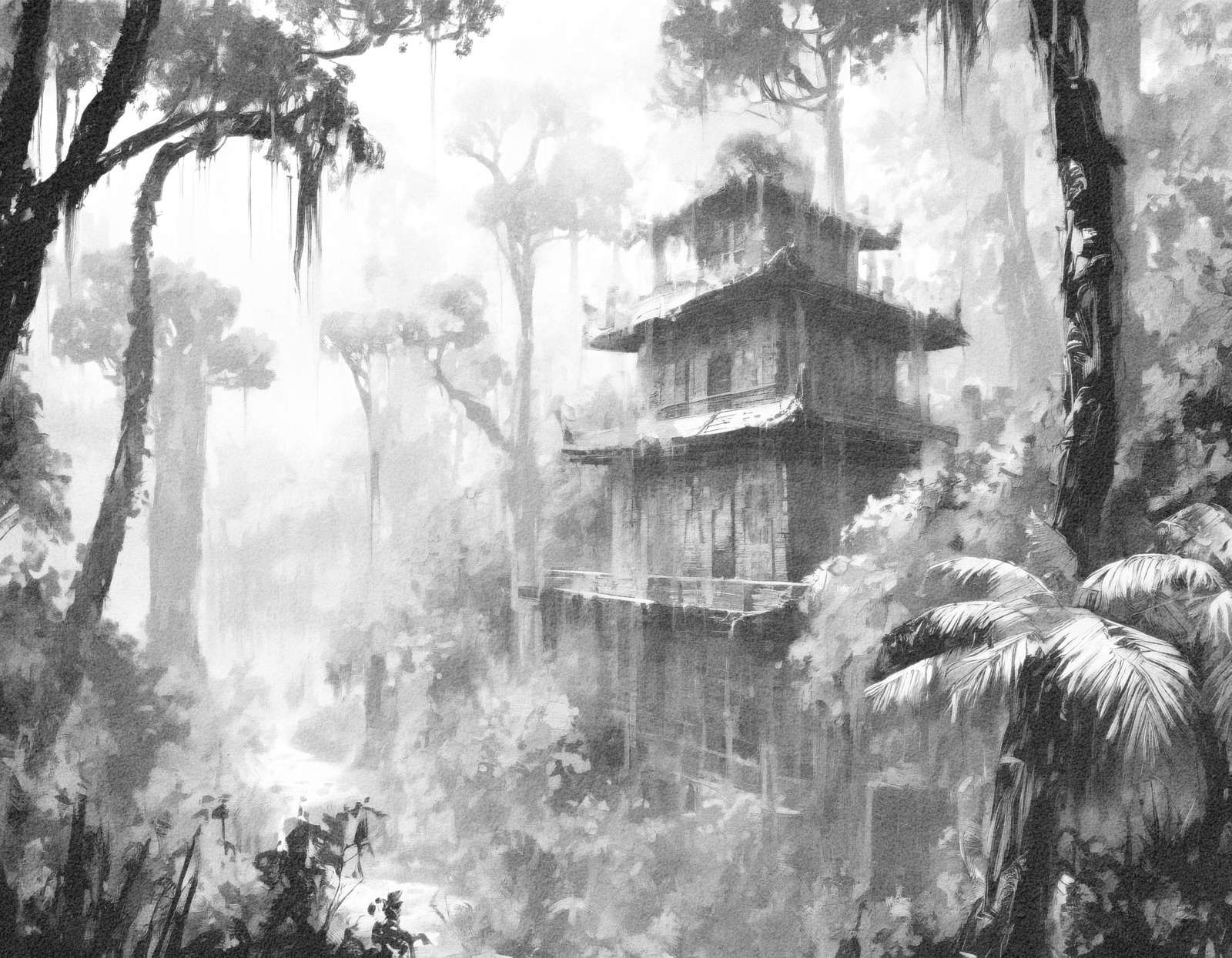 Capanna Nascosta nella Foresta Nebbiosa