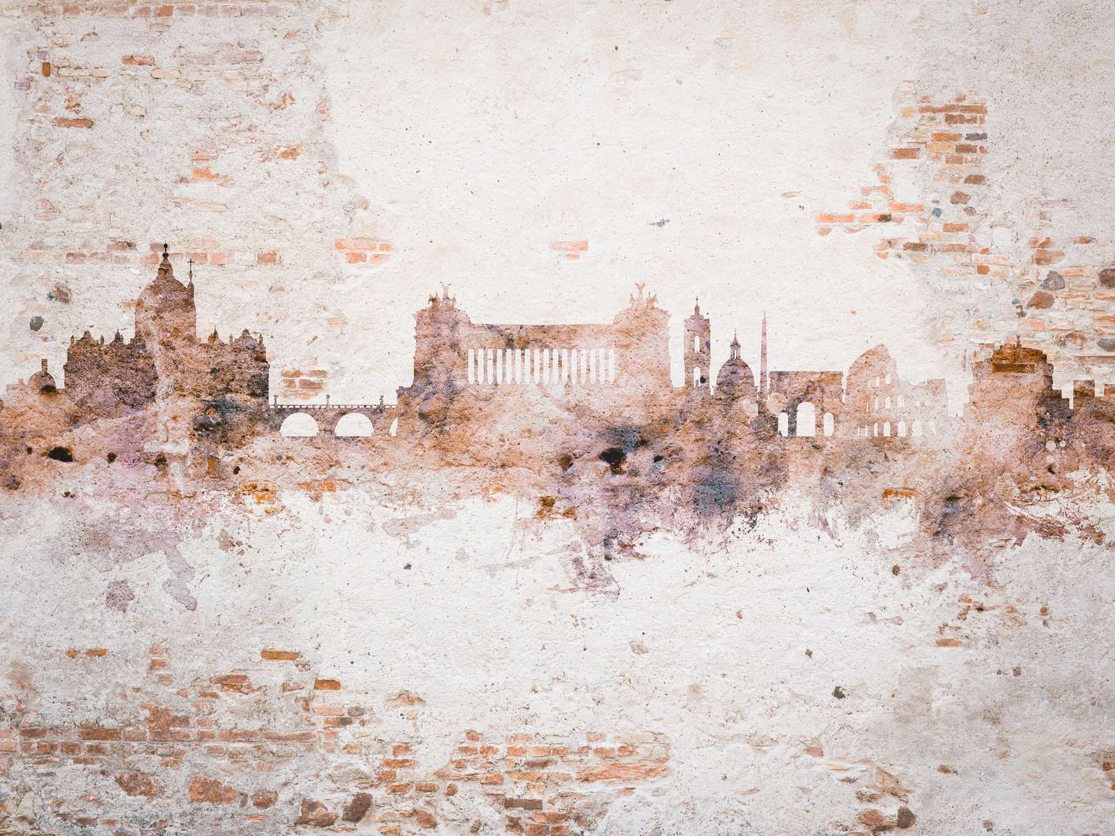 Acquerello skyline, Roma