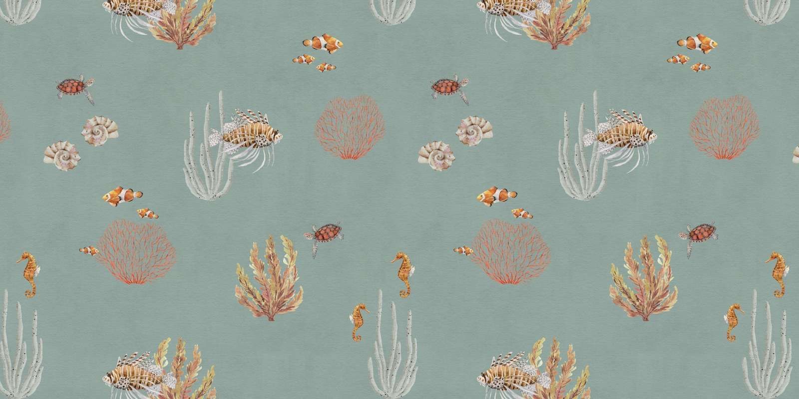 Coral Garden - Blue - 120