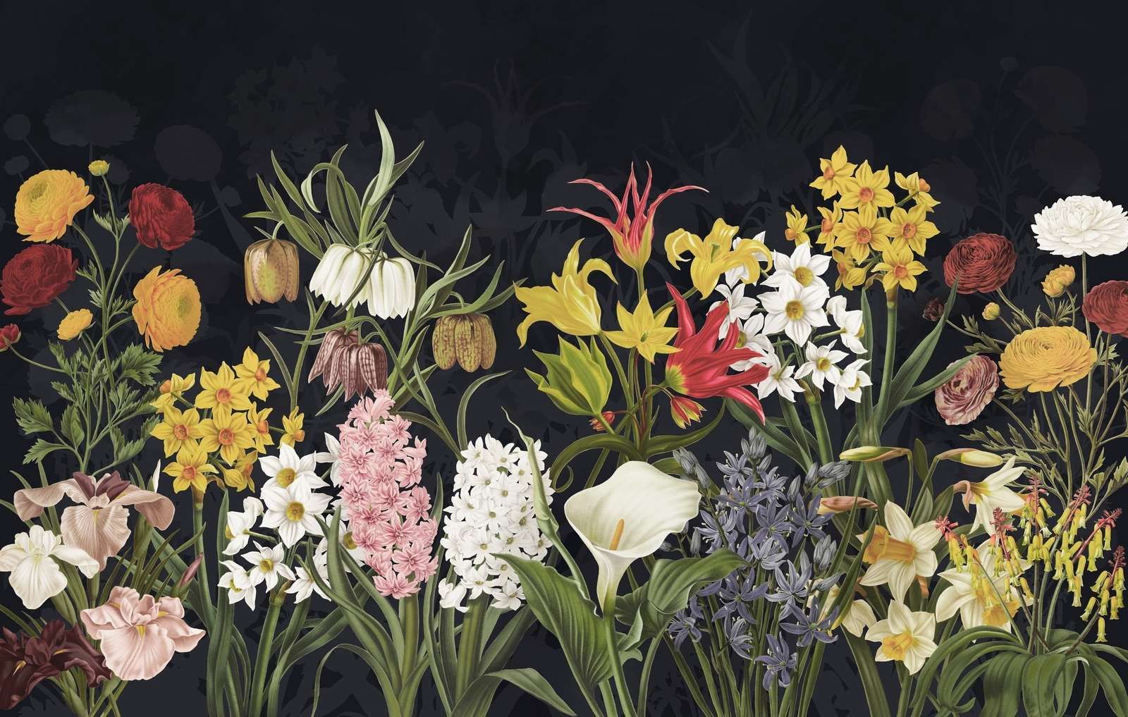 Fiori di Primavera - Grigio Ghiaccio Argento