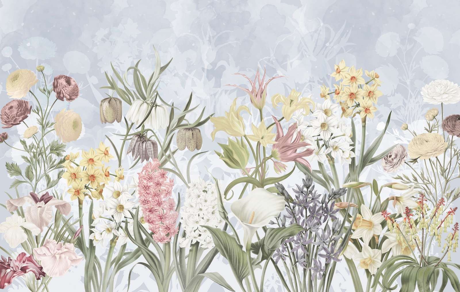 Fiori di Primavera - Blu Cielo Morbido