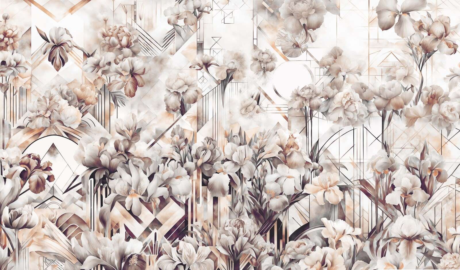 Enormi Iris Acquerello Sepia