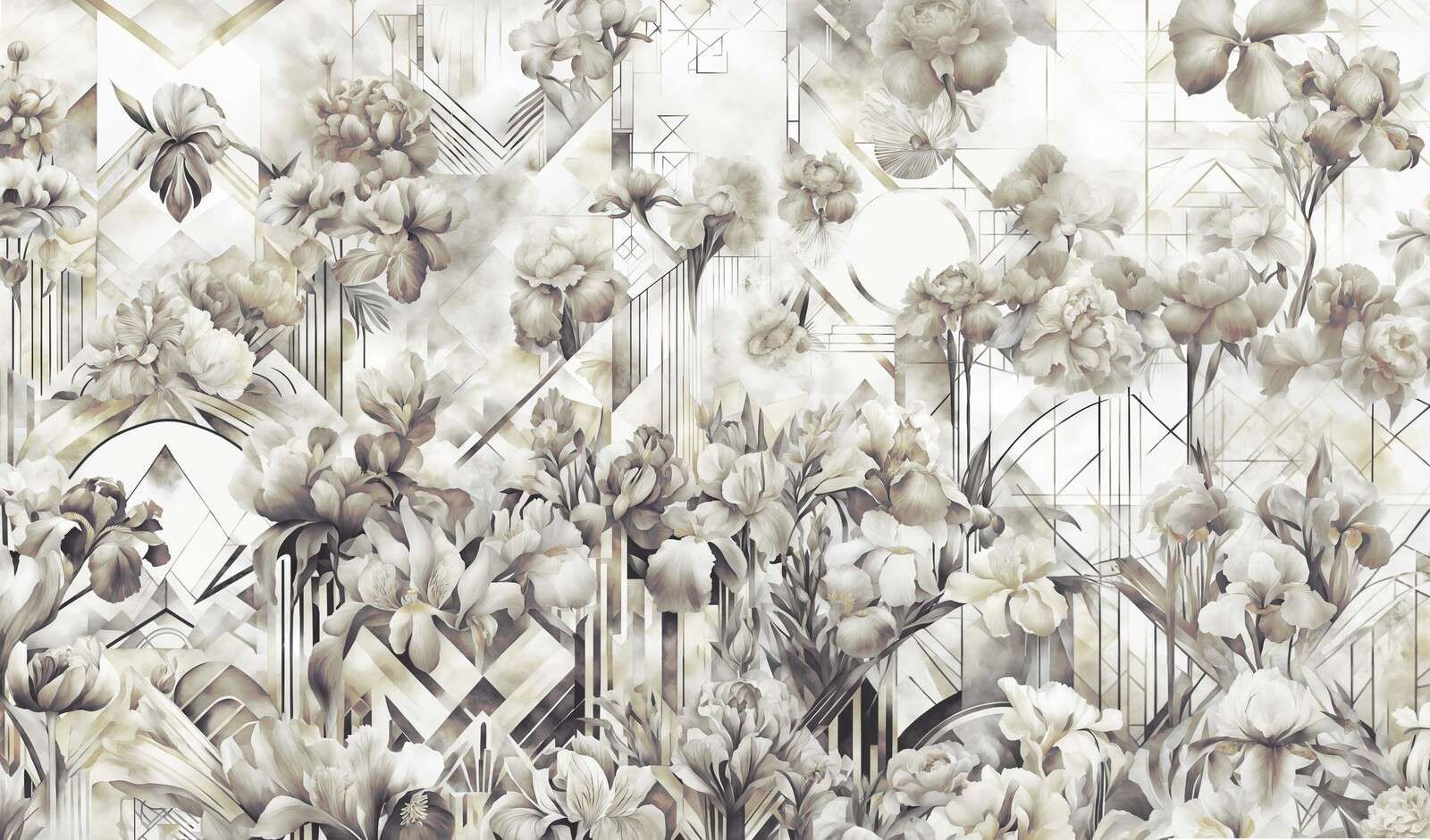 Enormi Iris Acquerello Verdi