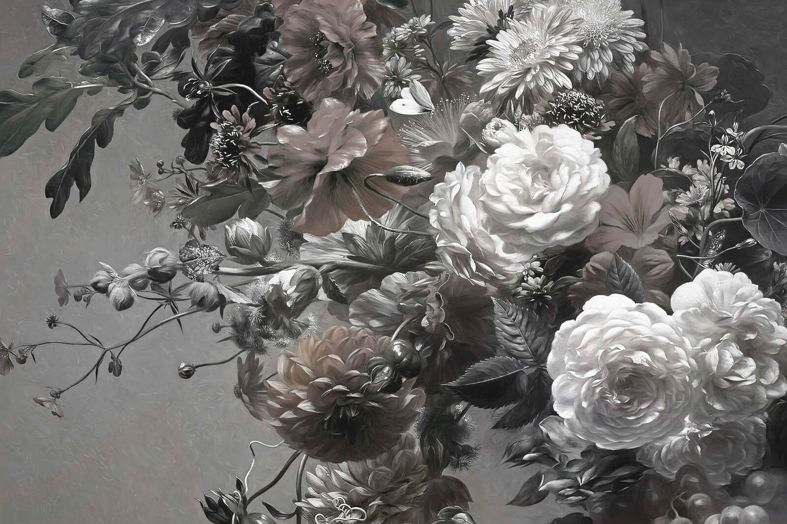 Grande bouquet con papaveri seppia