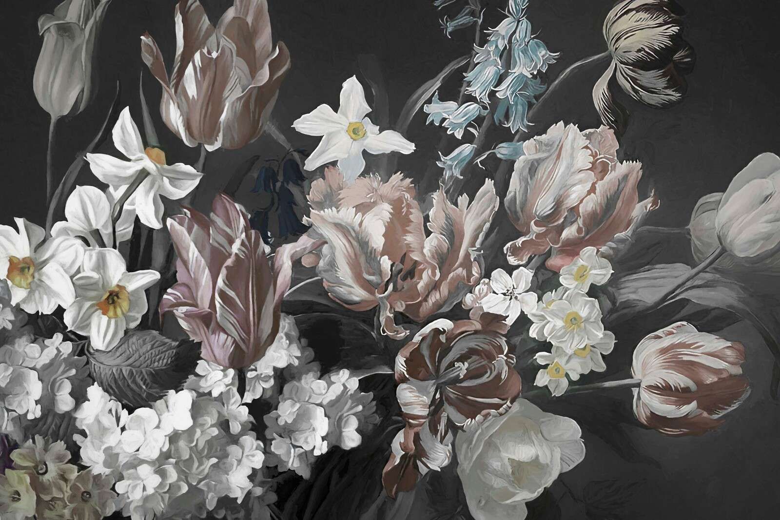 Bouquet con peonie arancioni