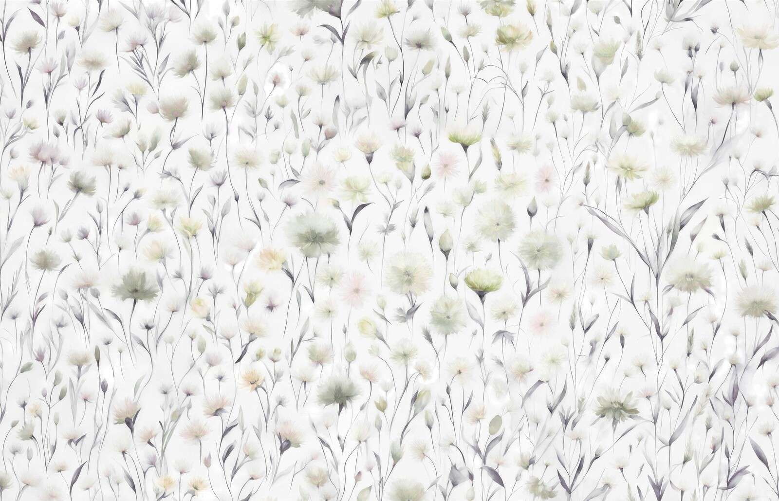 Fiori di mais e erbe di campo verdi