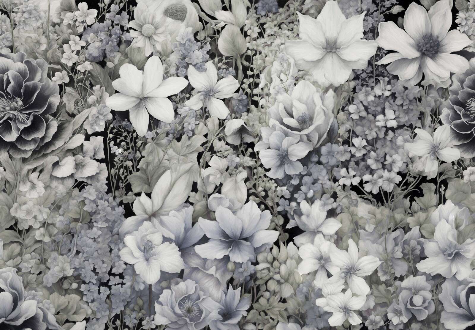 Festival dei fiori senza soluzione di continuità - nero