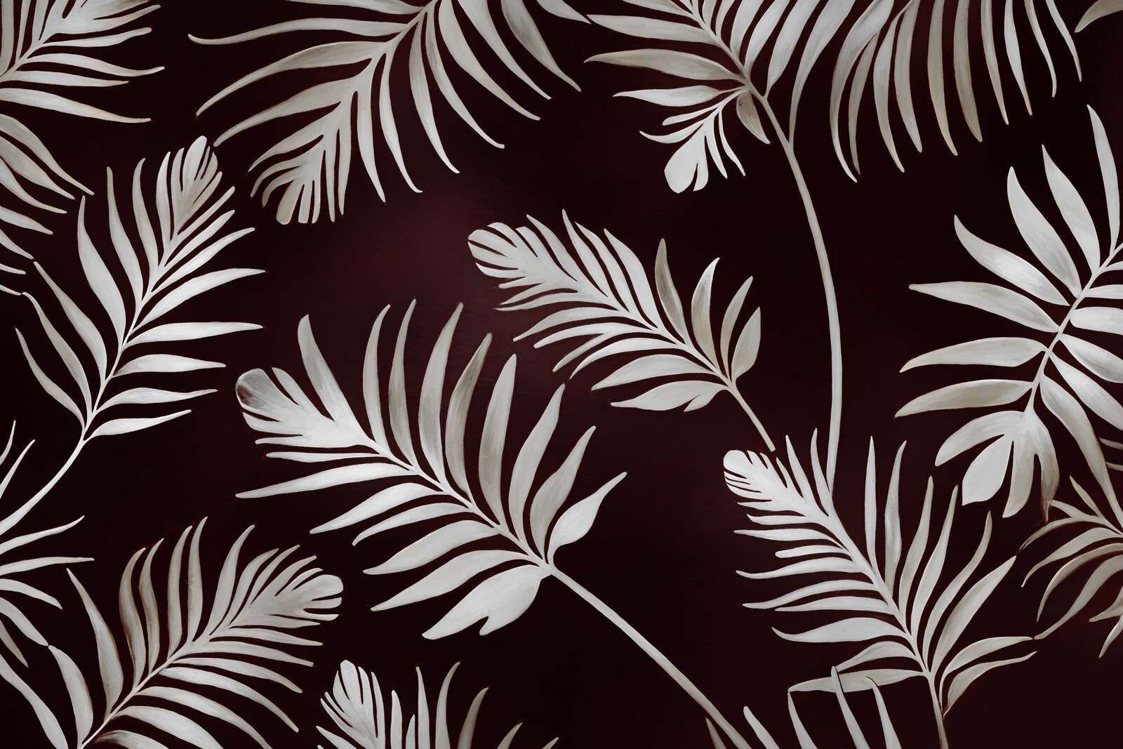 Foglie dorate su blu scuro profondo