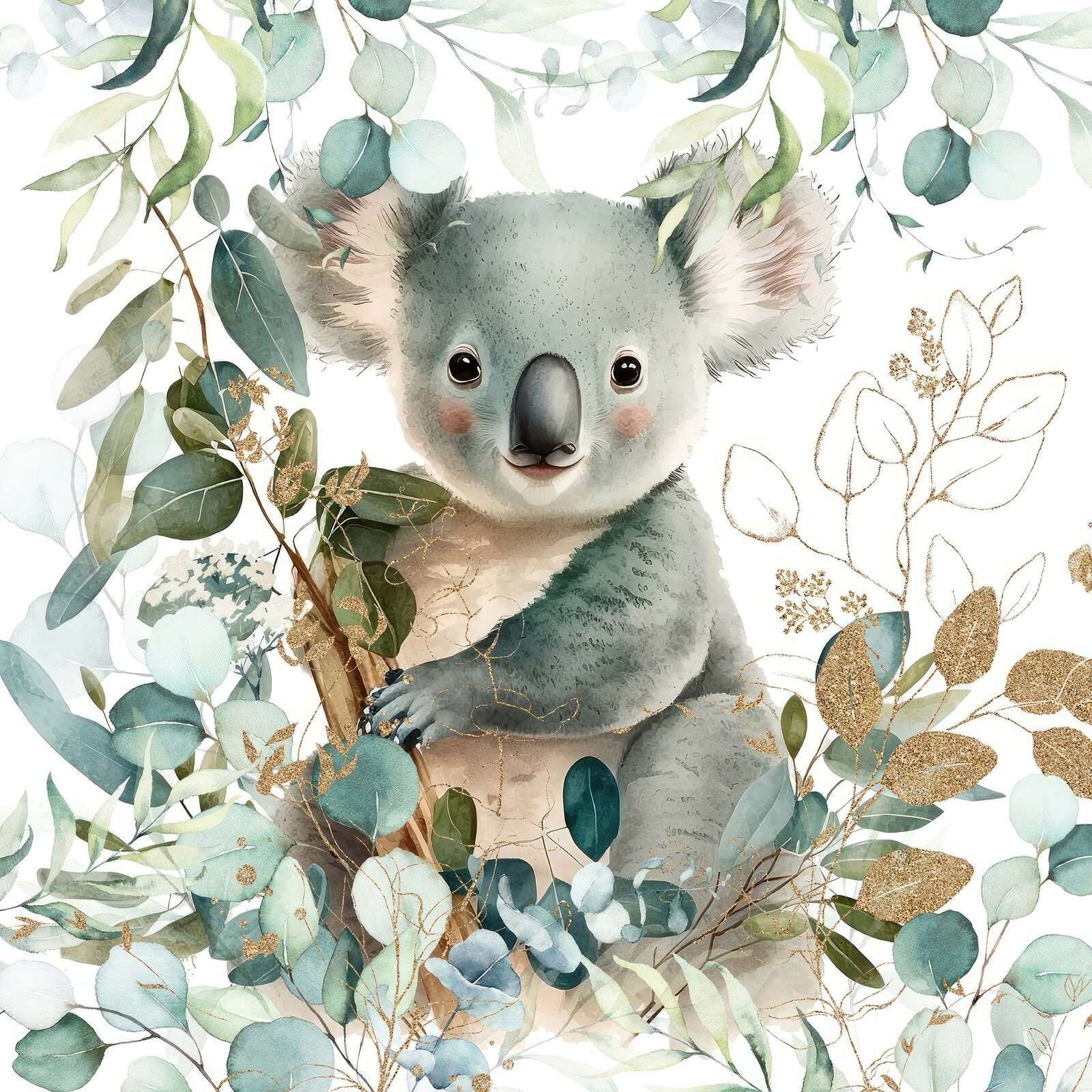 Koala ombreggiato in eucalipto