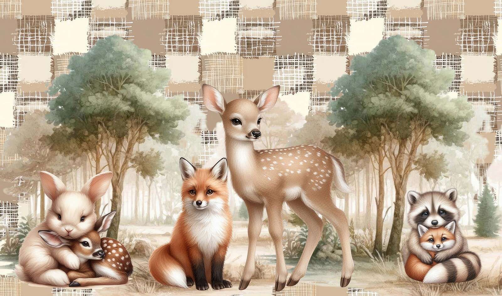 Animali selvatici in tonalità calde