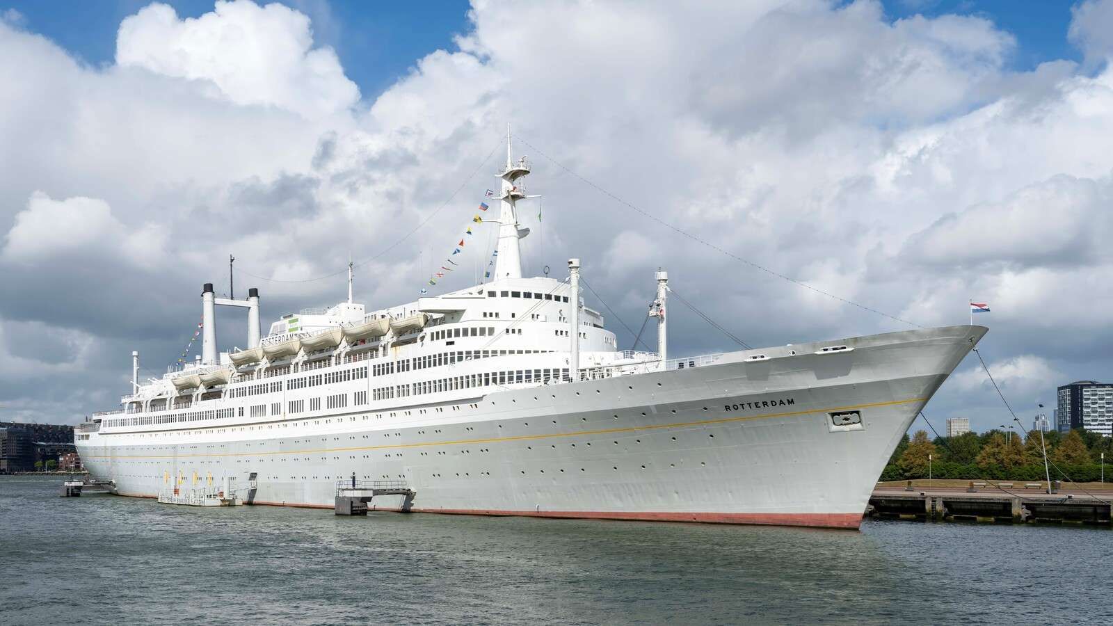 Gigante oceanico elegante nel porto