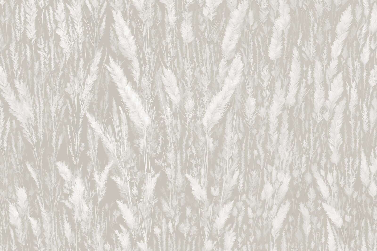 Muro di erbe di campo - grigio