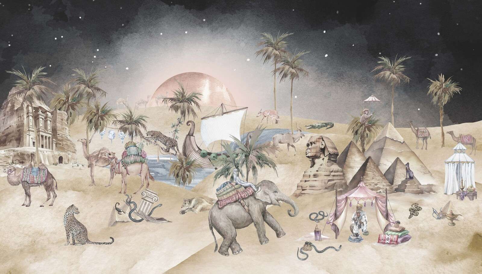 Egitto antico di notte