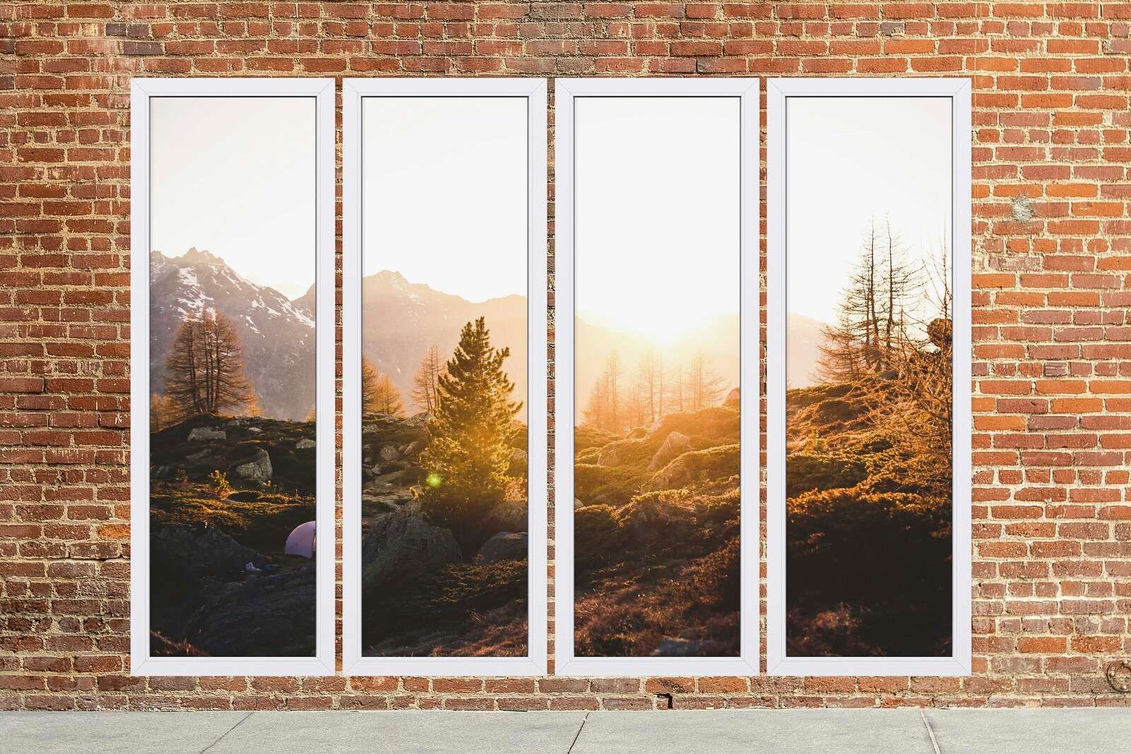 Alba nel paesaggio alpino