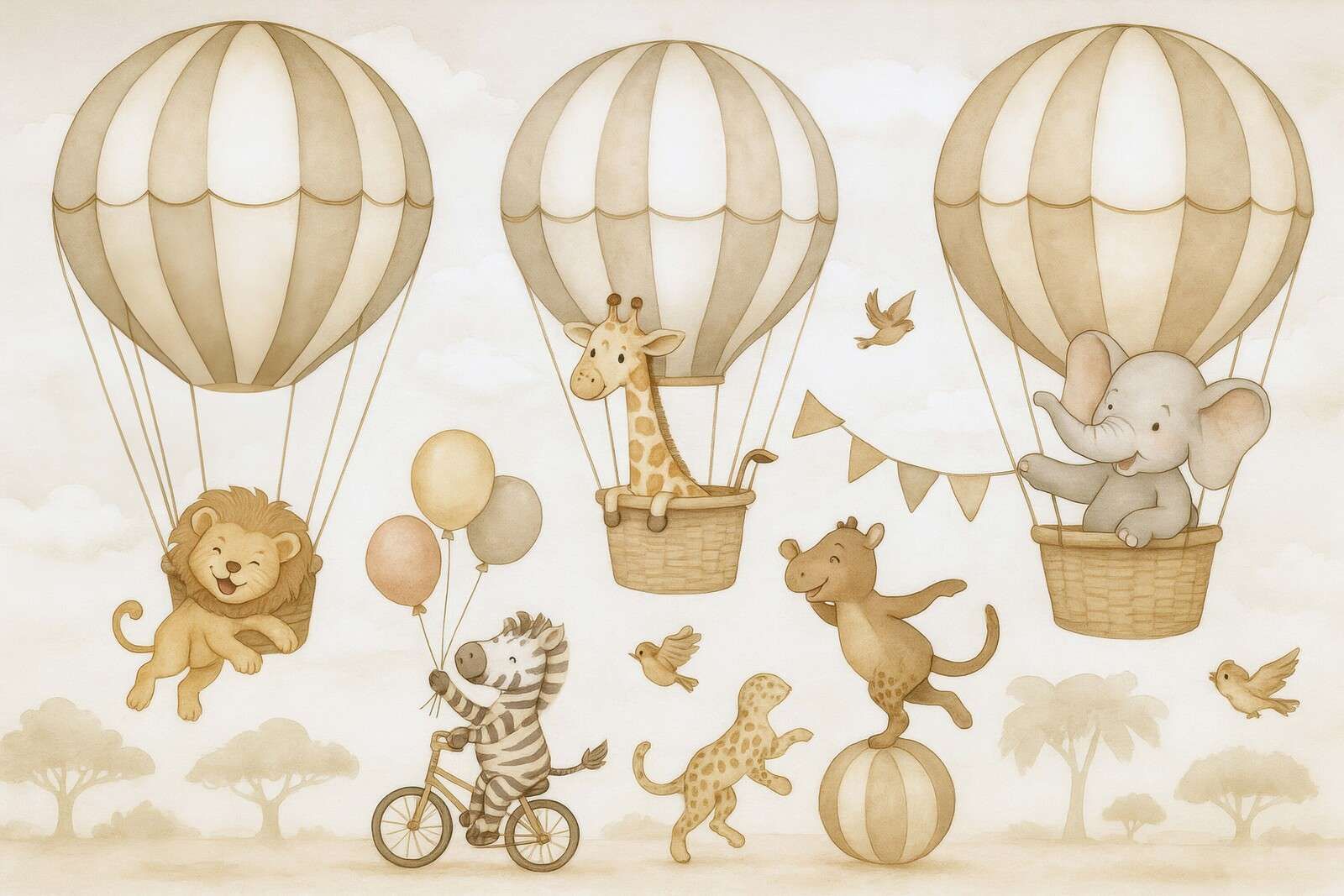 Parata di animali in cielo