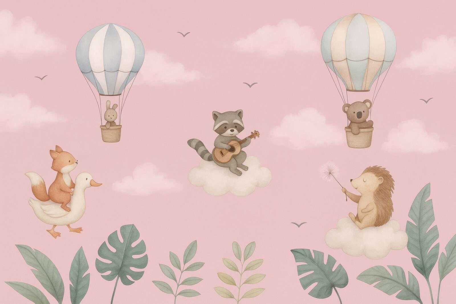 Gioco di luce in un cielo rosa di nuvole