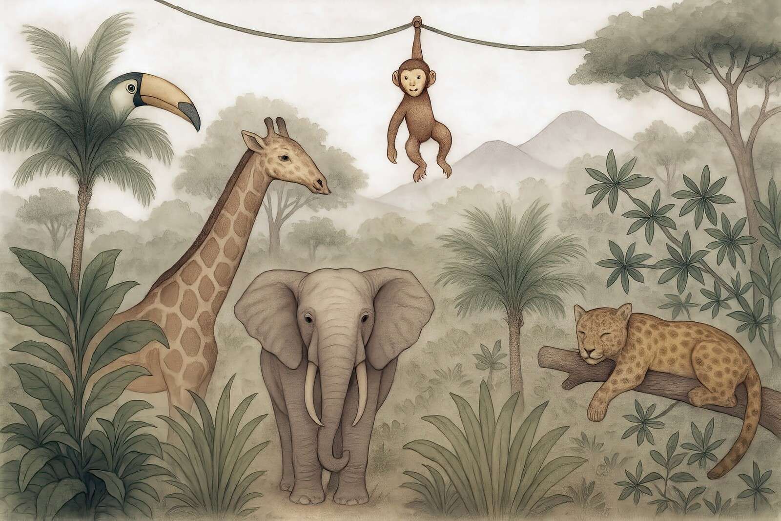 Amici della giungla a colori