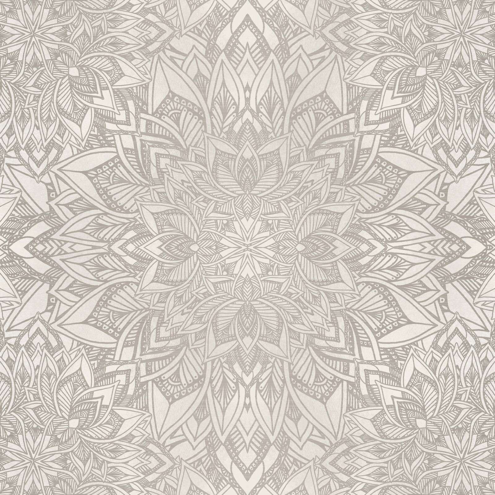 motivo floreale mandala grigio tenue