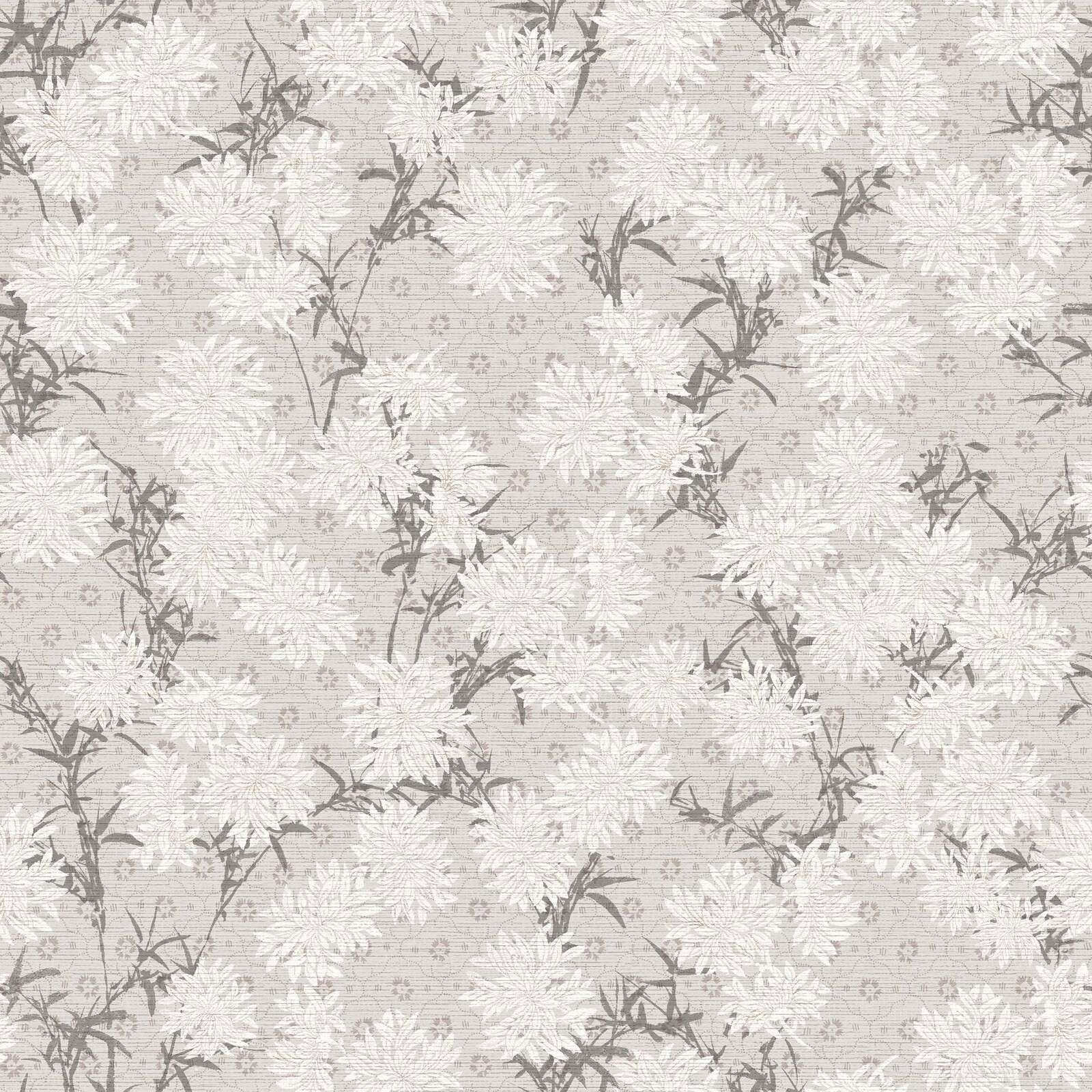 Crisantemi in tenui tonalità grigio-beige