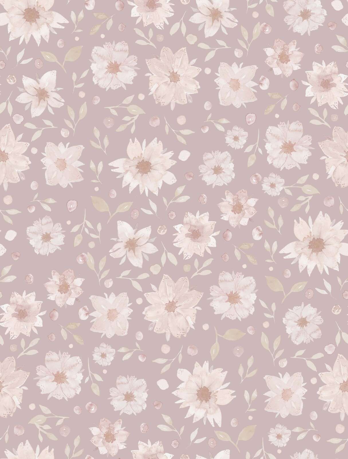 Delicati fiori ad acquerello in malva