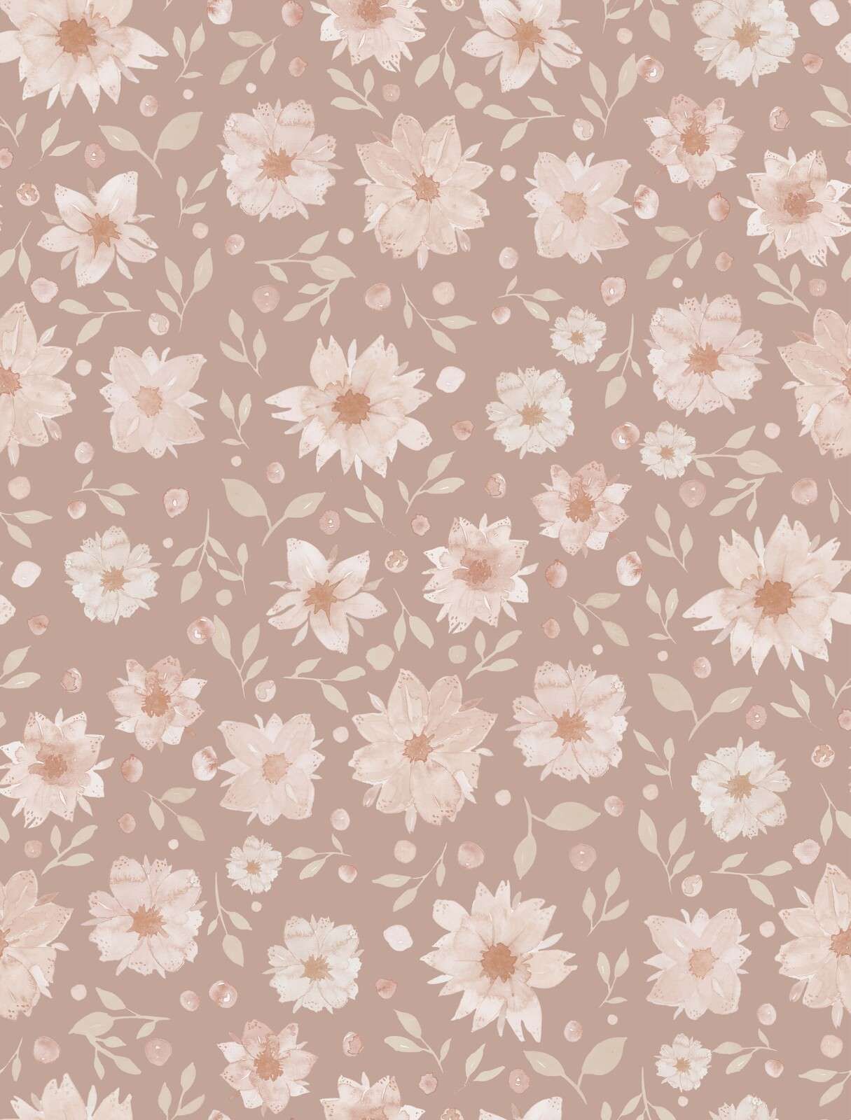fiori ad acquerello delicati in beige cipria