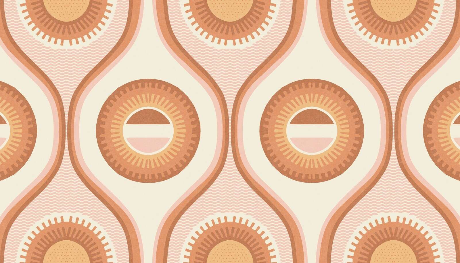 Raggi di sole retrò in tonalità calde